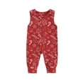 thumbnail image 2 of Baby Girls Boys Rompers 6M 12M 18M 24M Christmas Snowflake Gift Box Hat Pattern Crew Neck Sleeveless Toddler Infant Bodysuits, 2 of 9