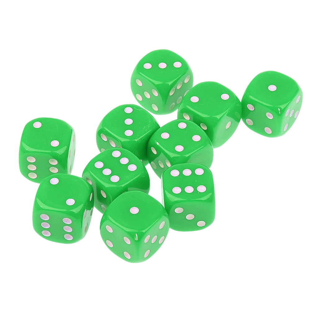 Role Playing Dice Leisure Transparent 1 set 16mm D6 Solid Board game 10pcs 