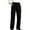 Black, variant on ManxiVoo Women's High Waisted Corduroy Casual Pants Straight Leg with Elastic Waist Loose Fit Comfortable Cotton Cargo Trousers for Everyday Wear L Size Black