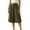 10# Army Green, variant on Women's Wide Leg Capis Wide Leg Flowy Palazzo Pants Elastic Waist Drawstring Culottes Loose Lounge Cropped Trousers Black 2XL