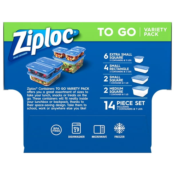 IPS PP1Essence トライアルセット 20パック Ziploc To Go Pack 14 | Food storage containers for - Walmart
