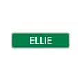 thumbnail image 1 of Ellie Girls Children Name Letter Printed Plaque Decoration Label Indoor Outdoor Unique Wall Novelty Aluminum Metal Sign 4"x13.5", 1 of 1
