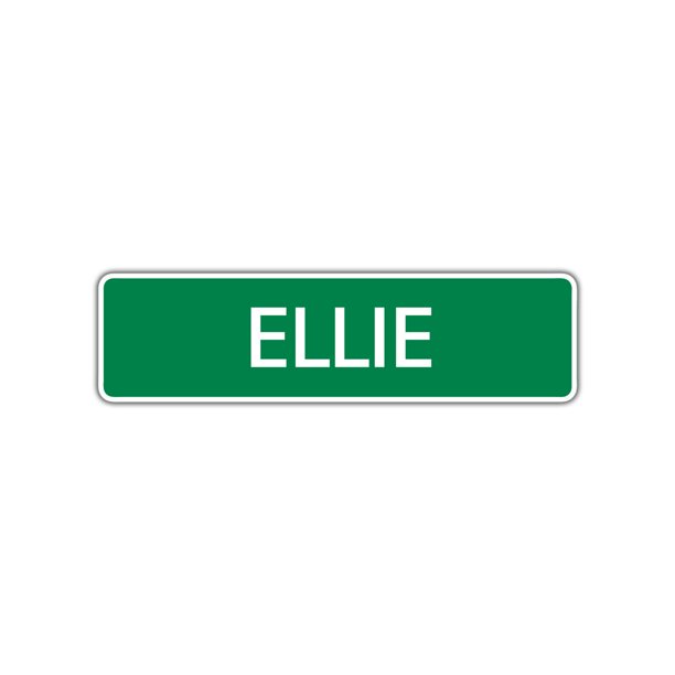 Ellie Girls Children Name Letter Printed Plaque Decoration Label Indoor ...