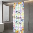 thumbnail image 3 of Spring Wildflowers Window Privacy Film, Watercolor Floral Leaf Colorful Plaid Static Cling UV Sun Blocking Tint Film Heat Control Windows Films for Bedroom Bathroom, Window Stickers 29.5"x78.7", 3 of 7