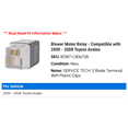 thumbnail image 2 of Blower Motor Relay - Compatible with 2000 - 2008 Toyota Avalon 2001 2002 2003 2004 2005 2006 2007, 2 of 2