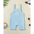 thumbnail image 6 of ZOEREA Toddler Baby Boys Clothes Summer Outfit Stripe T-Shirt and Shortall Romper Set Cute Jumpsuit Solid Color 6M-4T, 6 of 8
