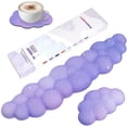 thumbnail image 1 of LAICAIW Cloud Wrist Rest Set for Keyboard and Mouse, Includes Cute Coaster, with Computers and Laptops（Purple Star Set）, 1 of 7