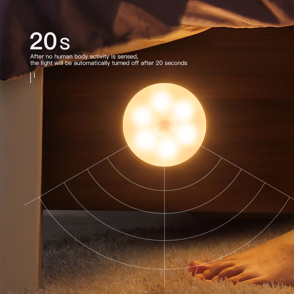 Kepooman 1 Pack Adjustable Battery Powered Motion Sensor Lights for Wardrobe Stairs Steps
