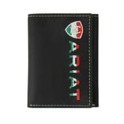 Ariat Mexican Flag Embroidered Black Trifold Wallet A3555201