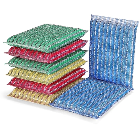 OVWO Cleaning Sponges Kitchen, 8Pads Upgraded Dish Sponge with 4 Colors Ideal for Dishes, Pots, Sink