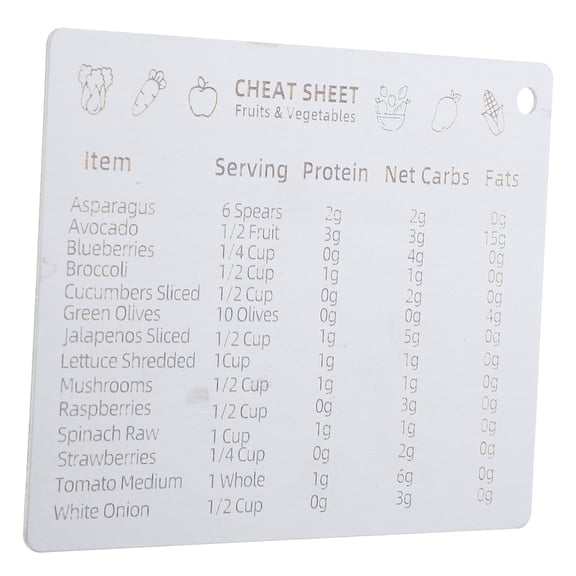 LEORX Kitchen Accessory Measurement Conversion Chart Silver Stainless Steel 1Set