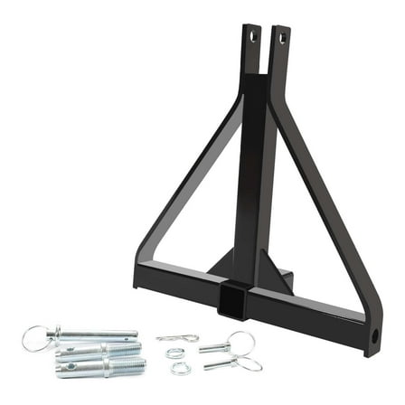 WaiRitoday 3 Point Hitch 2" Receiver Trailer Steel Category 1 Tractor Tow Drawbar Adapter
