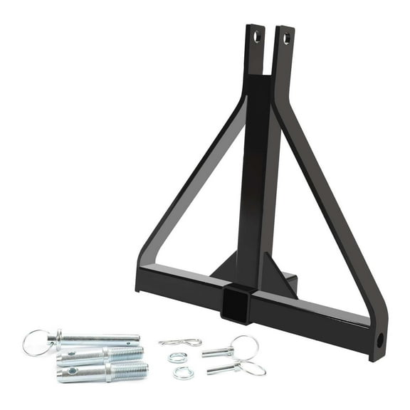 WaiRitoday 3 Point Hitch 2" Receiver Trailer Steel Category 1 Tractor Tow Drawbar Adapter