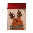 thumbnail image 1 of EZLIFE Bolsa de tela con cordón de muñeco de nieve navideño, bolsa de embalaje de dulces de alce, bolsa de Navidad pe J5D2, 1 of 7