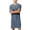 Navy, variant on Men's Pajamas Nightshirt Crewneck Long Sleep Shirt with Side Slits for Men