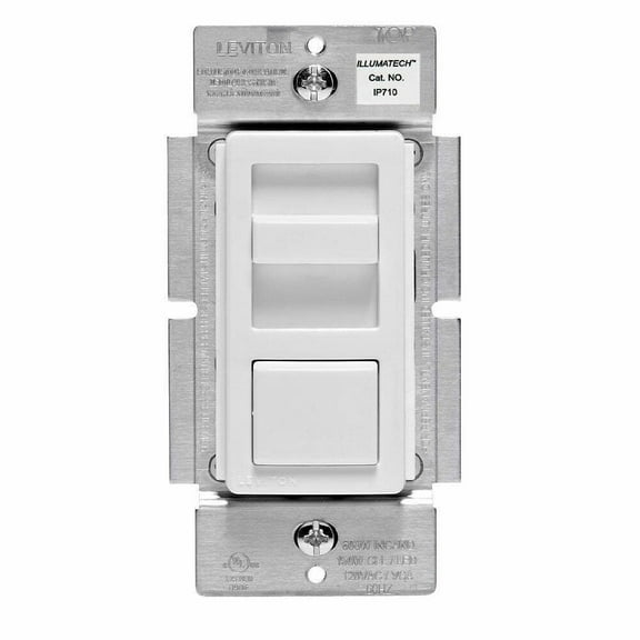 Leviton IP710-D0Z IllumaTech LED 0-10V Dimmer 120V/277V White Light Switch