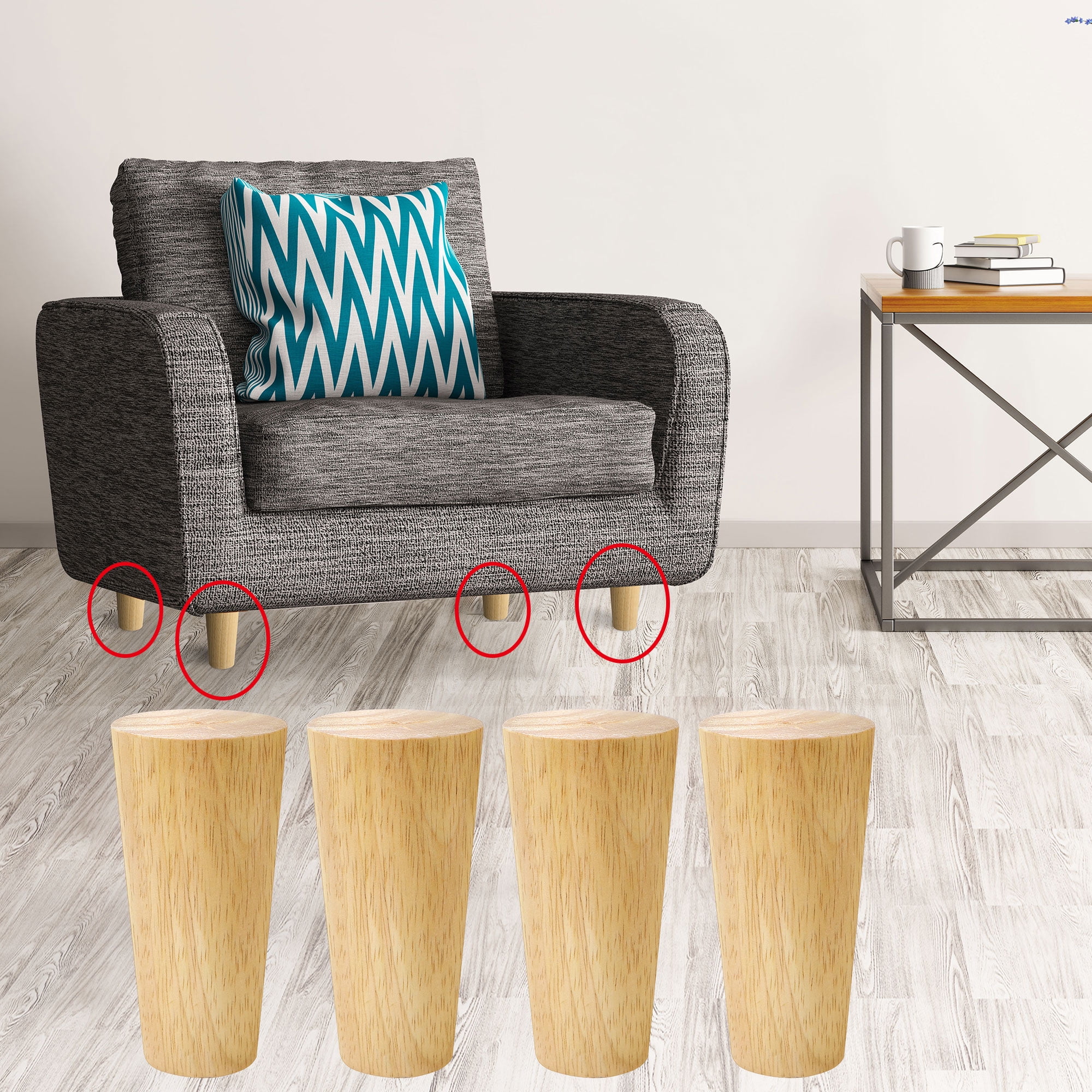 4Pcs Pattern Metal Furniture Sofa Chair Feet Legs Home Decoration 