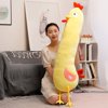 50~120cm Giant Chick Doll Stuffed Soft Appeasing Yellow Chicken Plush Toy Holding Sleeping Companion Birthday Gift For Kids