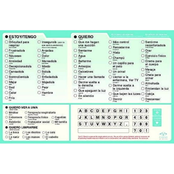 EZ Communication Board, Spanish