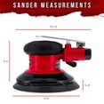 thumbnail image 4 of TCP Global Professional Heavy Duty 5" Dual-Action Random Orbit Air Palm Sander with Both PSA and Hook & Loop Backing Pads - Orbital Pneumatic Sanding Disc Sander - Automotive Body Shop, Woodworking, 4 of 4