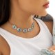 thumbnail image 2 of 1 pieza collar de viento étnico turquesa Vintage francés collar de Metal de moda bohemia femenina, 2 of 5