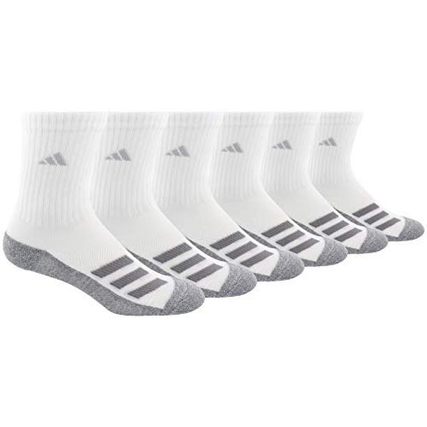 adidas Youth Kids-Boy's/Girl's Cushioned Crew Socks (6-Pair) , White ...
