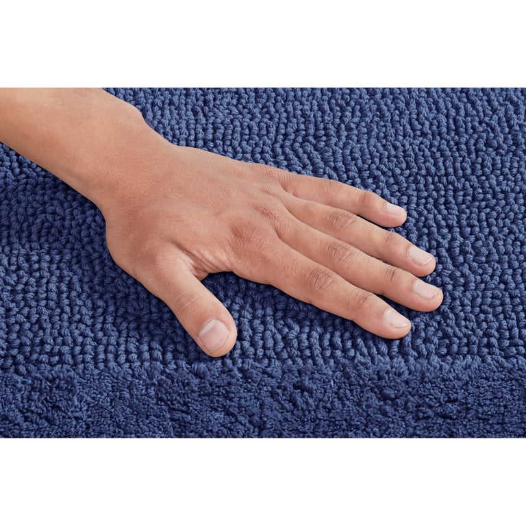 5-Piece Bathroom Rug Set – Non-Slip, Quick-Dry Absorbent Mats For Tub & Toilet, Navy Blue, Washable