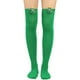 thumbnail image 4 of Calcetines altos hasta el muslo para mujer, bota de árbol de felpa, medias de rayas navideñas, 4 of 5