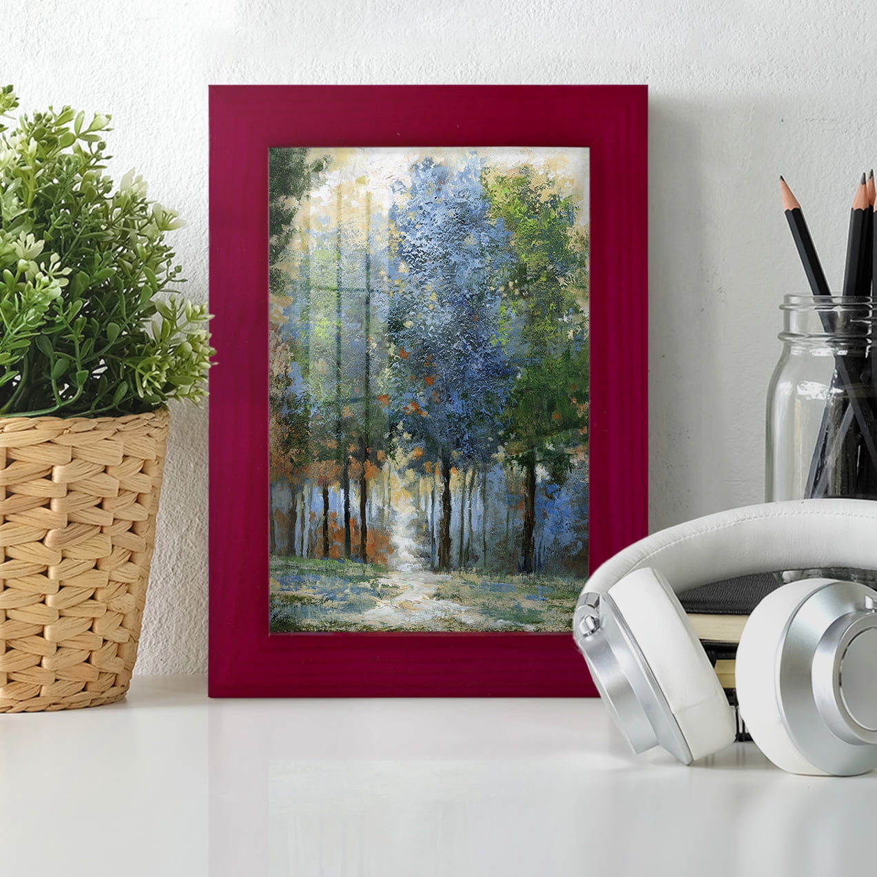 Afternoon Light -Framed Print w/glass-Cherry Red
