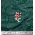 thumbnail image 1 of Soimoi Velvet Fabric Texture,Leaves & Rose Flower Decor Fabric Printed Yard 58 Inch Wide, 1 of 3