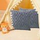 thumbnail image 5 of Flower Pillow Cover | Faux Lambswool Cushion Cover | Dark Gray Blue Yellow | Polyester Soft Decorative Throw Pillowcase | 1 Piece | 17.7x17.7 in | Removable | Home Sofa Decor, 5 of 6