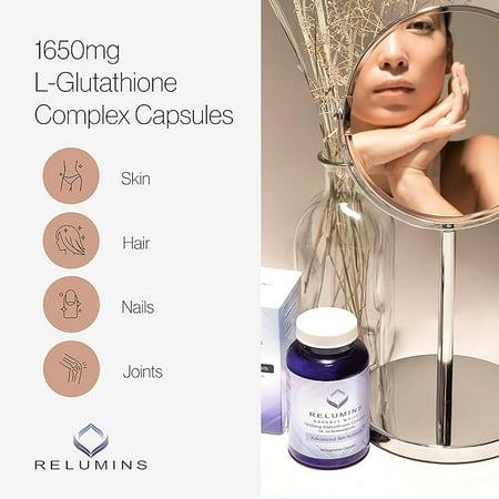 Injection Alternative! Relumins Advance White 1650mg 15x Glutathione Complex