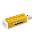thumbnail image 2 of Card Reader for Phone and PC, Multi Function Memory Card Reader Adapter, SD TF MicroSD MS Card Reader for Camera, High Speed USB Card Reader for Laptop Desktop, Gold, 2 of 6