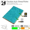 thumbnail image 4 of Allytech Case for iPad Mini 2021(6th Gen 8.3 inch), iPad Mini 6 Cover, Embossed Floral & Butterfly PU Leather Folio Anti-Slip Stand Auto Sleep Wake Card Holder Case for iPad Mini 6th Gen 2021, Green, 4 of 7