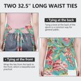 thumbnail image 6 of Pioneer Flower Floral Print Pattern Apron-Garden Aprons for Women with Pockets-Cotton Linen Waterproof Kitchen Cooking Gardening Aprons Adjustable for Kitchen,Cooking,BBQ and Salon 33x27 Inch, 6 of 7