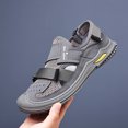 thumbnail image 3 of Sandalias Baotou informales para exteriores con agujeros y tejido volador para hombre, zapatos deportivos transpirables para ocio al aire libre, masaje antideslizante para playa, 3 of 5