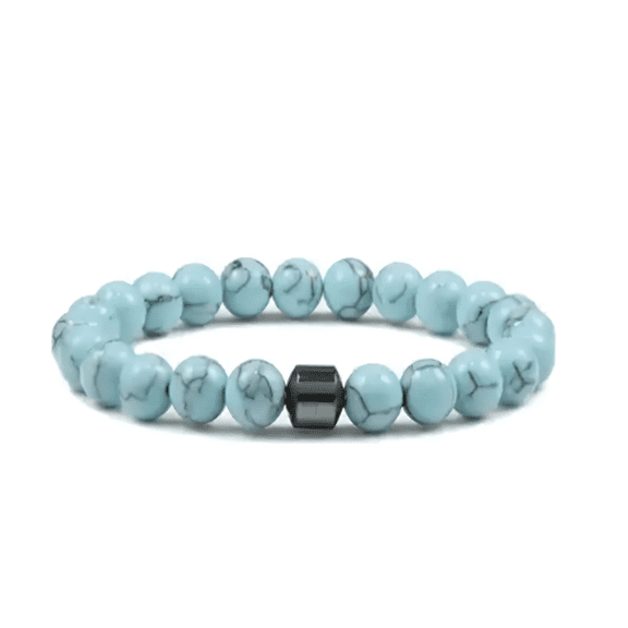 Pulsera Xtellar Con Hematita Y Piedras Naturales Energia Proteccion