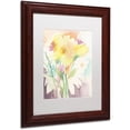 thumbnail image 2 of Trademark Fine Art "Yellow Flower Blossoming" Canvas Art by Sheila Golden, White Matte, Wood Frame, 2 of 4