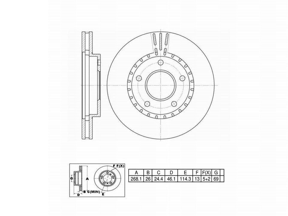 Winstop Brake Rotor, Front WS242741, Mitsubishi Eclipse 1999-1998