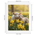 thumbnail image 2 of Paint by Numbers Kit for Adults, Sheep Lambs Yellow Daffodils Spring Paint by Numbers, Easy Paint by Numbers Kit for Adults Beginner, DIY Adult Paint by Number Kits on Canvas, 12x16in Home Decor, 2 of 7
