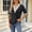 Black, variant on YHAJDS Plain Tshirts for Women Short Sleeve V Neck Lace Solid Color Tee Casual Blouse