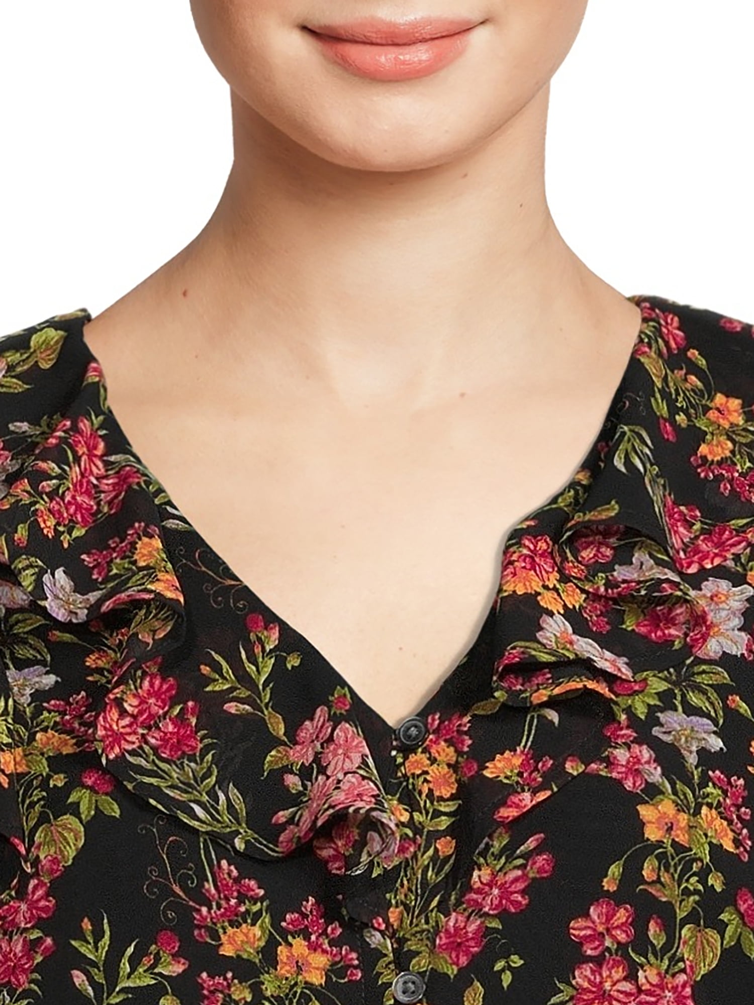 Time and Tru Women's Ruffle Blouse
