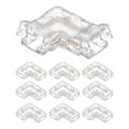 thumbnail image 1 of Uxcell Paquete de 10 Conectores de Tira de Luz LED de 2 Pines de 8mm para Tiras de Luz LED de Color Único COB/SMD 2835 3528 [Transparente], 1 of 6