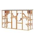 thumbnail image 1 of CoSoTower Grand Catio Extérieur avec Condos, Plateformes, Portes, Échelles, Toit Résistant aux Intempéries, Orange, 1 of 7
