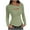 Mint Green, variant on tarylea Going out Tops for Women Cutout Irregular Neck Long Sleeve Camisole Solid Color Slim Fitted Ribbed Tops Casual Trendy Fall Tops