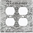 thumbnail image 3 of Metal Light Switch Plate Outlet Cover Gray Music Sheet Wallpaper Damask MUS007, 3 of 13