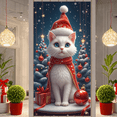 thumbnail image 4 of Festive Cat Christmas Banner Colorful Ornaments Holiday Background for Seasonal Party Winter Celebration Gathering, 4 of 9