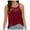 Wine, variant on Tbopshirt Tank Tops for Women,Womens tops,Casual Loose Solid Sleeveless Round Neck Lace T-Shirt tops Sleeveless Shirts Pleated,T-shirt Vest Tee Blouse,Womens Fashion