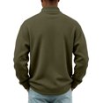 thumbnail image 4 of Mock Neck Sweatshirt Men Long Sleeve Corduroy Zipper Sweatshirts Soft Lightweight Outdoor Gym Athletic Vacation, 4 of 6