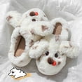 thumbnail image 3 of Cute Dog Fuzzy Slippers,Cartoon Animal Slippers Plush House Shoes,Womens Slides for Indoor pantuflas para de mujer, 3 of 7